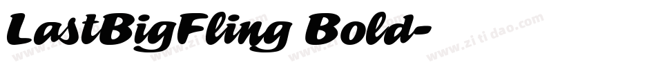 LastBigFling Bold字体转换